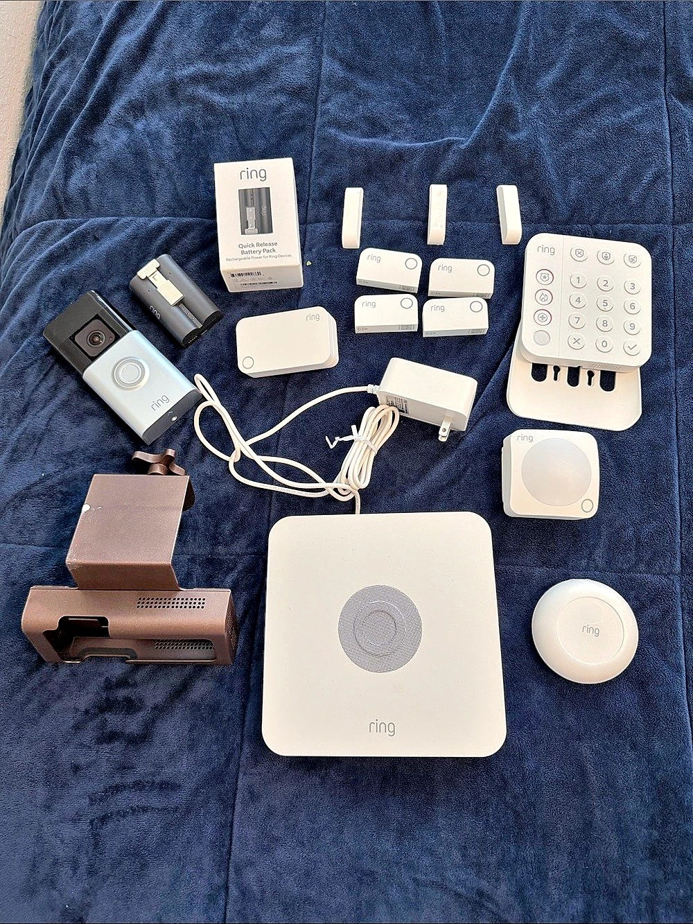 Ring Alarm Security System Kit with Video Doorbell White & Brown